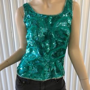 Adrianna Papell  silk sequined top